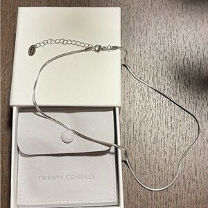 Twenty Compass Silver Chain Necklace